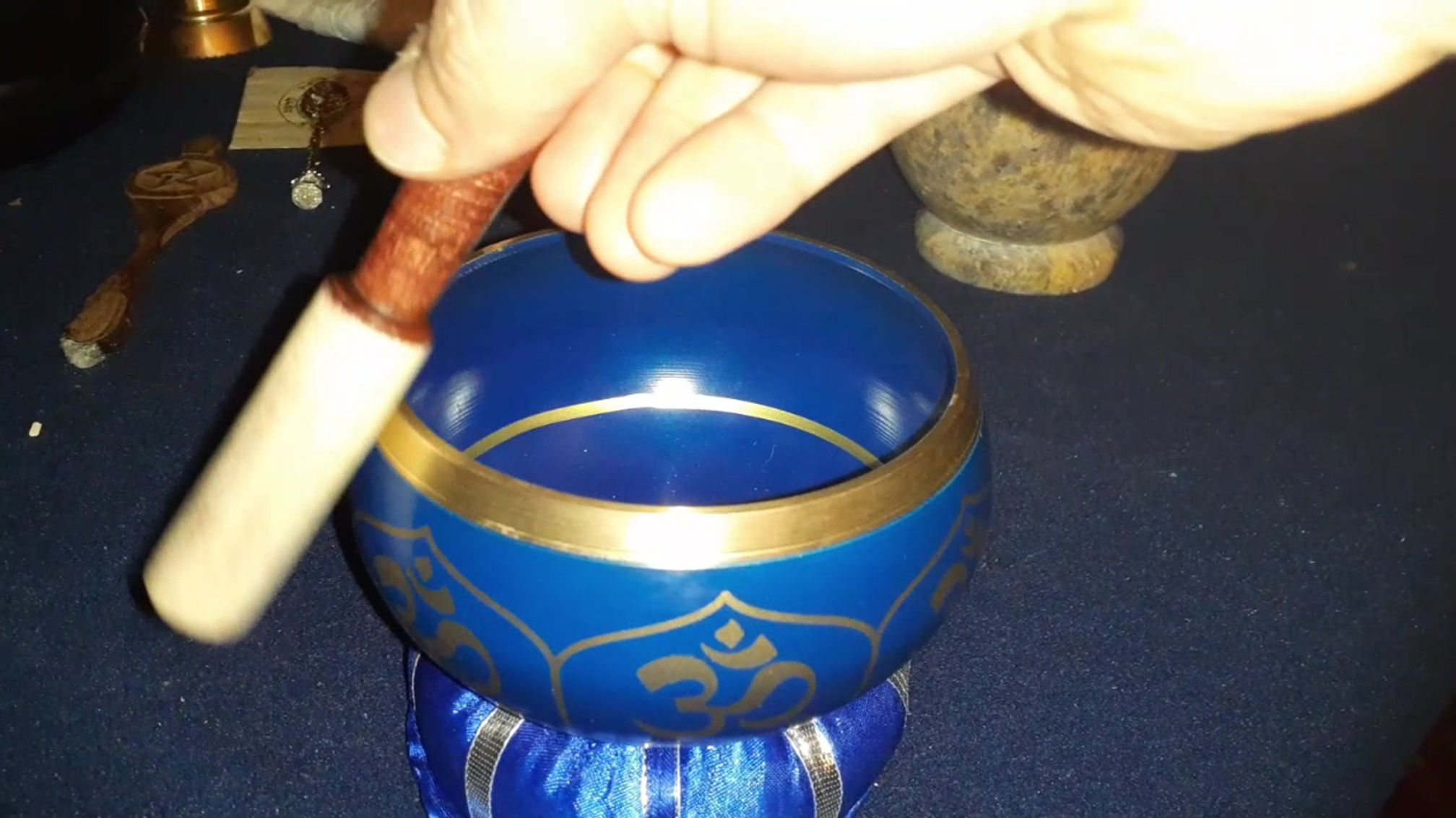 Blue Tibetan Singing Bowls - Sounds for the Throat Chakra